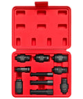 All In One Flywheel Puller Set For Motorcycles And ATVs 10 Piece Universal Tool Kit With Double Ended Heads in red case