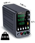 Pro Grade DC Bench Power Supply With Encoder Knob And Memory Recall, OCP Alarm, Adjustable 0 To 30 Volts, Compact Design