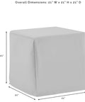 Heavy Duty Waterproof Outdoor Side Table Cover for Patio Deck Backyard All Weather Protection Against Sun Rain Snow Dirt and Sap Tan