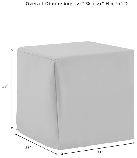 Heavy Duty Waterproof Outdoor Side Table Cover for Patio Deck Backyard All Weather Protection Against Sun Rain Snow Dirt and Sap Tan