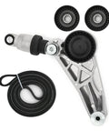 Heavy Duty Belt Tensioner And Idler Pulley Drive Belt Kit Fits Jeep Wrangler JK 30 Liter 2012 2018 Cars Direct Bolt Install No Grinding Required Ensures Perfect Fit Easy Install Save Cash Over Dealership Prices Trusted Quality Reliable Guaranteed Peace, 74mm pulley