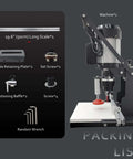 WYDDDARY portable electric hinge drilling machine on a stand; black and silver with kit components shown.