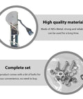2 Inch 52mm Fuel Level Gauge Kit 12V With E One Half F Pointer Fuel Level Sensor Universal Float Sending Unit For Boats Cars Trucks RVs Motorcycles And Other Vehicle Marine Auto Accessories, ABS and metal sender with mounting bolts
