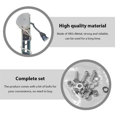 2 Inch 52mm Fuel Level Gauge Kit 12V With E One Half F Pointer Fuel Level Sensor Universal Float Sending Unit For Boats Cars Trucks RVs Motorcycles And Other Vehicle Marine Auto Accessories, ABS and metal sender with mounting bolts