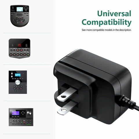 Reliable 9V AC Adapter Replacement For Alesis Command Mesh Kit with UL Listed Safety Certification, compatible with various drum modules