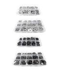 E Clip Snap Ring Assortment Kit 585 And 1005 Pcs External Retaining Rings M1.2 To M15 In 304 Stainless Steel And Black 65Mn Set DIY