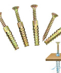 50 Sets Steel Wall Anchor And Screw Kit For Drywall Self Drilling No Prep Installation With Yellow Zinc Plated Carbon Steel Fasteners For Rock Solid Strong Secure Mounts, drywall anchors with screws