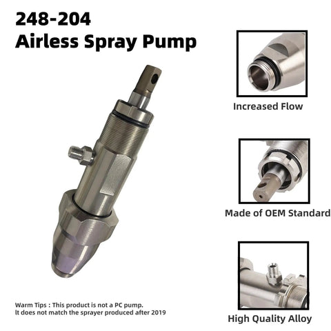 Pro Grade Airless Paint Spray Pump 248204 Replacement for Graco Ultra Max II 695 795 LineLazer 3900 Sprayers stainless steel