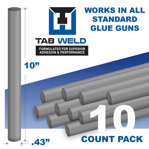 Black Plague PDR Glue Sticks For Paintless Dent Repair Grey 10 Pack With Pro Grade High Strength Adhesive Durable Tabs For Seamless Crease Fixes Easy Grip Quick Set And Strong Hold On Auto Panels, 10-inch sticks