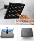 Shower Faucet With Tub Spout In Oil Rubbed Bronze Wall Mounted Rainfall Shower Head with easy clean spray holes feature.