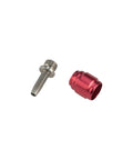 Stealthamajig Disc Brake Hose Fitting Kit For One Brake, stainless steel part and red cap