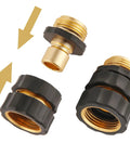 8 Pack EZ Quick Connect Hose Fittings Kit For Garden Hose With Gaskets Aluminum Quick Release Water Hose Adapter 3/4 Inch GHT Male And Female Connectors Universal Fit