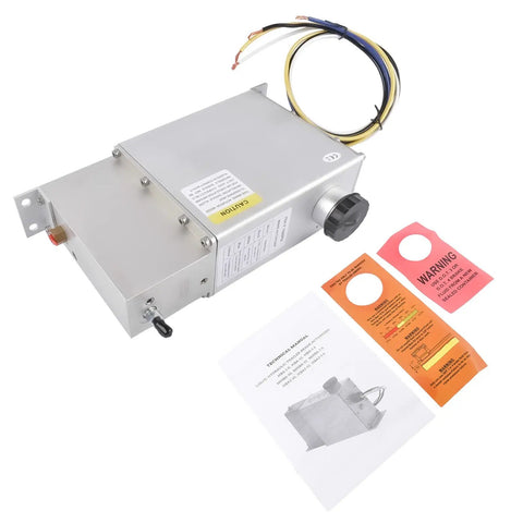 Heavy Duty Electric Over Hydraulic Brake Actuator with 1600 Psi stopping power, aluminum frame, and user manual.
