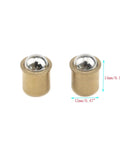 Premium Brass Closet Door Ball Catch Latch 10 Pack, showing brass housing and smooth ball mechanism for cabinet doors.