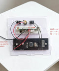 DIY Soldering Practice Kit And Electronic Speaker Build Project circuit board with wires on acrylic shell