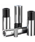 Rock Solid Collet Reducer Adaptor Shank Bit For 1/2 To 1/4 And 1/8 Inch CNC Router Spindles in various sizes and finishes.