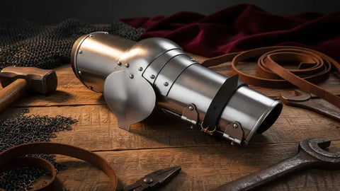 Medieval Arm Armor Guard For Cosplay And Home Decor 18 Gauge Mild Steel Cavalry Arm Guards Right And Left Pair Rustic Vintage