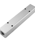 5 Way Pneumatic Manifold Air Distribution Block For Compressors, Aluminum Alloy Beefy Block With Dual Inlet G1/2 And Dual Outlet G1/4