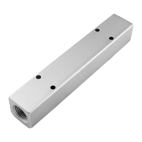 5 Way Pneumatic Manifold Air Distribution Block For Compressors, Aluminum Alloy Beefy Block With Dual Inlet G1/2 And Dual Outlet G1/4