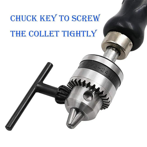 Hand Drill Bit Set 7 In 1 Pin Vise Kit Do It All With Chuck Key And 5 Twist Drill Bits For Wood Jewelry Delicate Work Electronics Assembly And Model Making DIY Drilling