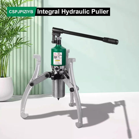 Heavy Duty Three Jaw Hydraulic Bearing Puller Set That Smoothly Pops Free Stubborn Wheels Rotors Gears And Pulleys, 20 ton capacity.