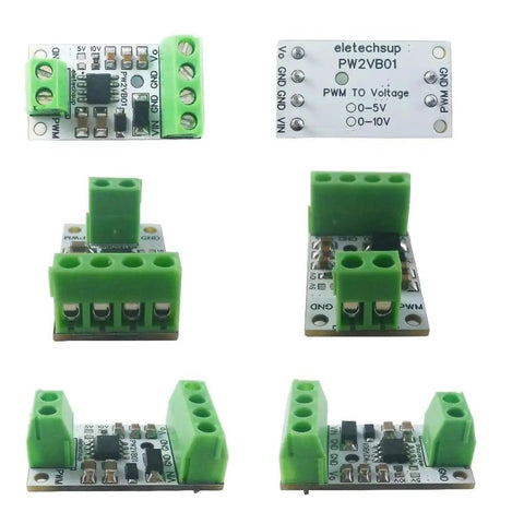 Dope PWM To DAC Converter Module for Arduino Uno Mega 2560 Raspberry Pi ESP32 NodeMCU with 0-5V or 0-10V analog output, top view