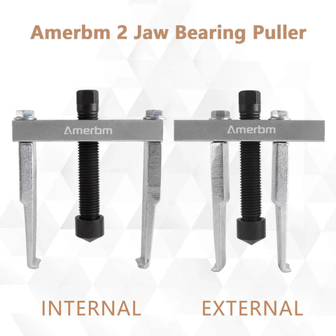 Two Jaw Bearing Puller Remover 30 To 90 Millimeter Adjustable Gear And Bearing Extractor For Narrow Spaces, internal and external views