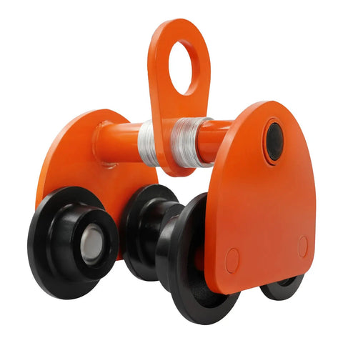 Heavy Duty 2 Ton I Beam Trolley Featuring Smooth Glide Rollers And Adjustable Overhead Crane Cart For Garage Hoists Badass Heavy Lifter Built Rock Solid And Ready For The Daily Grind On Straight Or Curved Beams