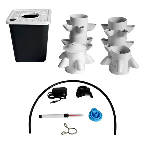 Indoor Vertical Garden Tower For Hydroponics Space Saving 30 Plant Grow System with pump and movable water tank components
