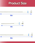 Straight Up Top Tier Steam Wand Probe Replacement Kit For Breville Espresso Machines showing three stainless steel probes with sizes.