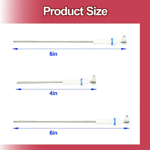 Straight Up Top Tier Steam Wand Probe Replacement Kit For Breville Espresso Machines showing three stainless steel probes with sizes.