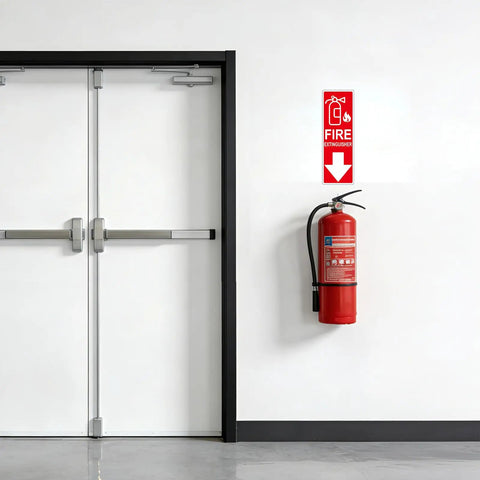 Legit Glow In The Dark Fire Extinguisher Sign Sticker With Directional Arrow Fo Sho Visible During Power Outages And Smoke For Quick Emergency Access