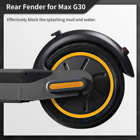 Rear Fender Mudguard For Segway Ninebot Max G30 Electric Scooter Durable Plastic Replacement Part That Keeps You Clean From Mud