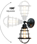 Black Wall Sconces Set Of 2 Industrial Gooseneck Lights For Farmhouse Modern Rustic Vibe, adjustable 180 degrees