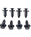 200 Pack Heavy Duty Car Bumper Plastic Rivet Holder Push Clips Door Trim Fastener Kit 8mm Solid Raw Material Smooth Texture Stable Holding Performance For Long Term Auto Body Assembly Repair Jobs, black plastic push clips