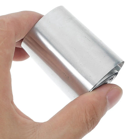 Two Rolls Of Pure Zinc Plate Sheets For Fruit Battery Experiments, Science Kits, And Classroom Chemistry Labs, Stable Voltage Output, Easy Assembly Zinc Anode Material For Educational Projects, rolled zinc sheet held by hand