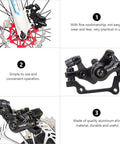 High Quality Mechanical Disc Brake Set For Mountain Bike featuring front aluminum alloy caliper and brake rotor.