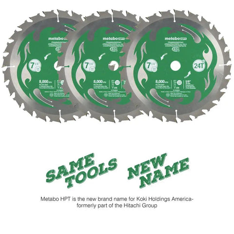Three 7-1/4 Inch 24T Framing And Ripping VPR Circular Saw Blades With Beefed Up Micro Grain Tungsten Carbide And 5/8 Inch Diamond Arbor