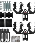 Heavy Duty Gun Rack Mount For Easy Transport In Cars Trucks And SUVs Rifles Bows And Gear With 360 Degree Rotation And 0 To 180 Degree Tilt In 45 Degree Increments Cushioned Clamps And Soft Rubber Straps components