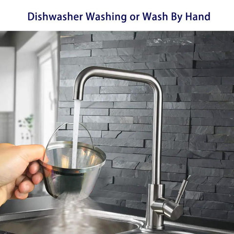 Hand washing Eco Friendly Reusable Stainless Steel Coffee Filter For 8 To 12 Cup Drip Brewers under a faucet