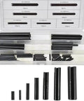 Roll Pin Set With 120 Pieces Elastic Cylindrical Cotter Pins In Carbon Steel Hollow Slotted Spring Pin Positioning Assortment Kit For Replacement And Automotive And DIY Projects, assorted sizes in plastic case