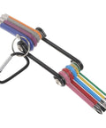 Premium Foldable Hex Key Wrench Set with Color Coded Coating Perfect For Bike Repair Home Maintenance And Plumbing Tasks This Compact Multifunctional Tool Kit Is A Total Game Changer For Any DIY Enthusiast Looking To Fix Everything From Bicycles To. foldable hex key set with color-coded steel keys, carabiner clip, and compact holder