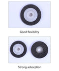 Top and side view of 4 Inch Nylon Fiber Polishing Wheel for 100mm angle grinders, showcasing flexibility and adsorption qualities.
