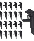 100 Pack 1 GPH Flag Drip Emitters For Garden Drip Irrigation System No Hassle 4mm To 7mm Hose Compatible Black Plastic Sprinkler Drippers