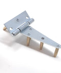 Metal hinge with three Repair screws from 12 Piece Screw Hole Fix Kit To Ditch Ragged Threads And Rescue Saggy Doors.