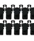 10 Piece Trash Can Lock Replacement Kit With Durable Spring Press Buckle, black plastic clips in a grid formation