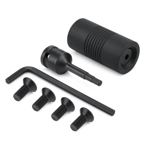 Pro Grade Door Frame Dimpling Tool Kit For Hardened Steel, Double Sided Design, Allen screws, compatible accessories visible