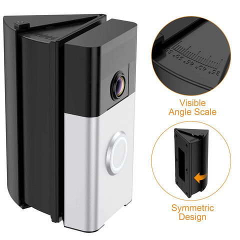 Adjustable Doorbell Angle Mount 30 To 55 Degree Tilt For Video Doorbell 1 2 3 4 Pro Wired Battery Pro Battery Doorbell