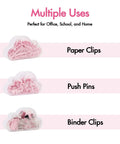 12 Pack Cloud Paperclip Holder With Snug Lid Mini Plastic Desk Organizer For Paper Clips And Push Pins Cute Cloud Design
