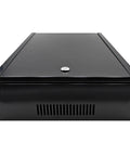 Bulletproof 2U Wall Mount Network Cabinet Featuring Lockable Solid Door And Heavy Gauge Black Steel Frame, front view.